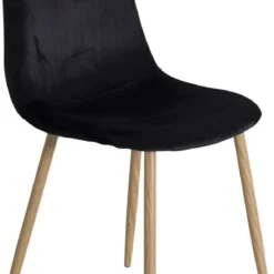 Skånska Möbelhuset Bridge Matstol - Ekimitation/svart Sammet