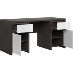 Skånska Möbelhuset Kaspian Skrivbord 160 X 65 Cm - Wenge/vit -Stolar affär 2eeca745c0cf5b324fcb29a77182754cea