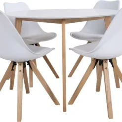 HOUSE NORDIC Vojens Matbord - Vit/natur - Ø105 8 HOUSE NORDIC Vojens Matbord - Vit/natur - Ø105 -Stolar affär 3004c3b7da20923987f16adf0ceb1cefc2