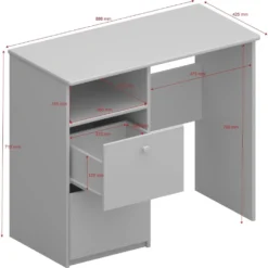 Skånska Möbelhuset Memphis Skrivbord 90 X 42,5 Cm - Whitewash -Stolar affär 30aa1de5eac36134b6d3fc1e74b67ae667