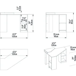 Skånska Möbelhuset Floating Skrivbord 120 X 90 Cm - Vit -Stolar affär 30ec5ff066d89f66b2c2d53c7f584c9b2f