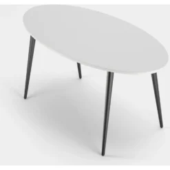 Skånska Möbelhuset Oslo Matbord 160 X 80 Cm - Vit/svart -Stolar affär 339533e164812e2e75c25f4f9e07f4c2ea