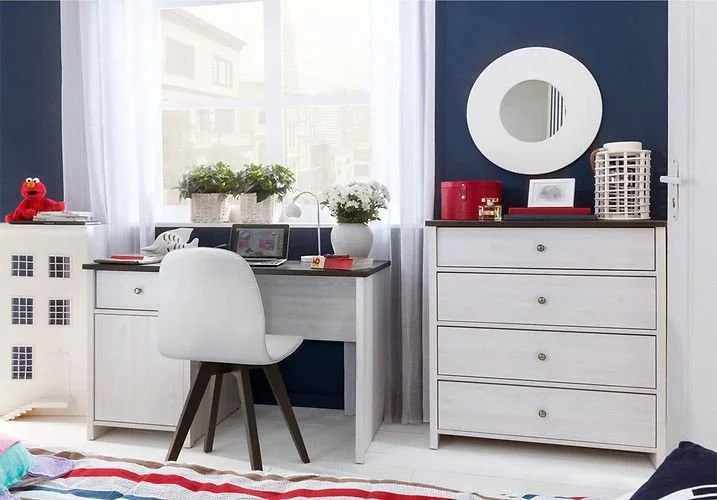 Skånska Möbelhuset Salvador Skrivbord 120x56,5 Cm - Vit/svart 7 Skånska Möbelhuset Salvador Skrivbord 120x56,5 Cm - Vit/svart - Bild 5