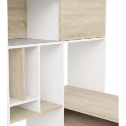 Skånska Möbelhuset Function Plus Skrivbord 135,2 X 100,2 X 153 Cm - Vit/ek -Stolar affär 3578a3e37b8992c8018abad83d43c600d9