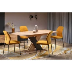 Skånska Möbelhuset River Matbord 130-175 Cm - Wotan Ek/svart -Stolar affär 378b6627cd88461283c21526af59587b42