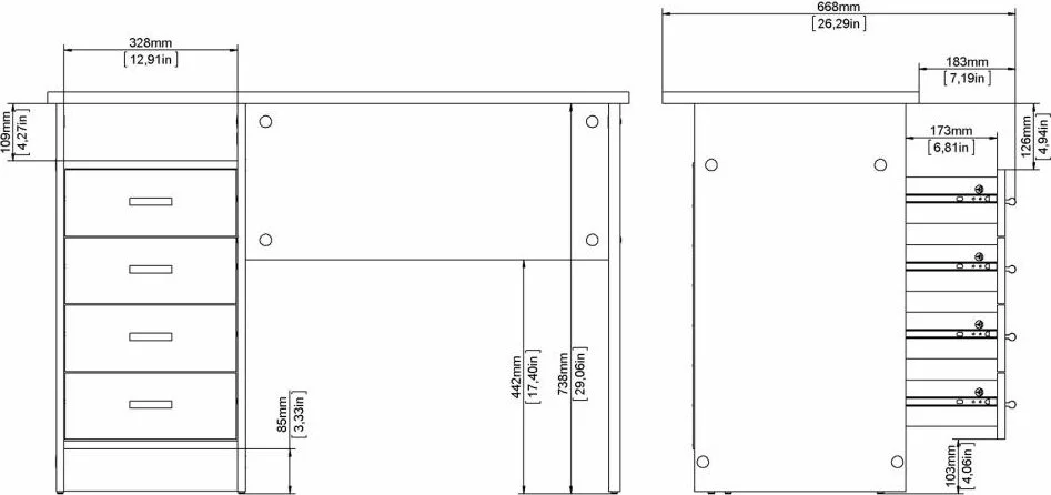 Skånska Möbelhuset Function Plus Skrivbord 110 X 48,5 X 76 Cm - Vit 12 Skånska Möbelhuset Function Plus Skrivbord 110 X 48,5 X 76 Cm - Vit - Bild 10