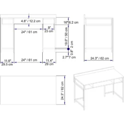 Skånska Möbelhuset Alma Skrivbord 120 X 60 Cm - Svart/vit -Stolar affär 38b56bfd049227bd1b9f01c6d9da66be1d