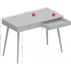 Skånska Möbelhuset Softline Skrivbord 114 X 57 Cm - Vit -Stolar affär 391e906a1c3431e06f0f55997a5bf64f00