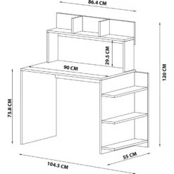 Skånska Möbelhuset Beth Skrivbord 104,5 X 55 Cm - Vit -Stolar affär 39283e77af32b283ec59f2f5b1fb82f9e5
