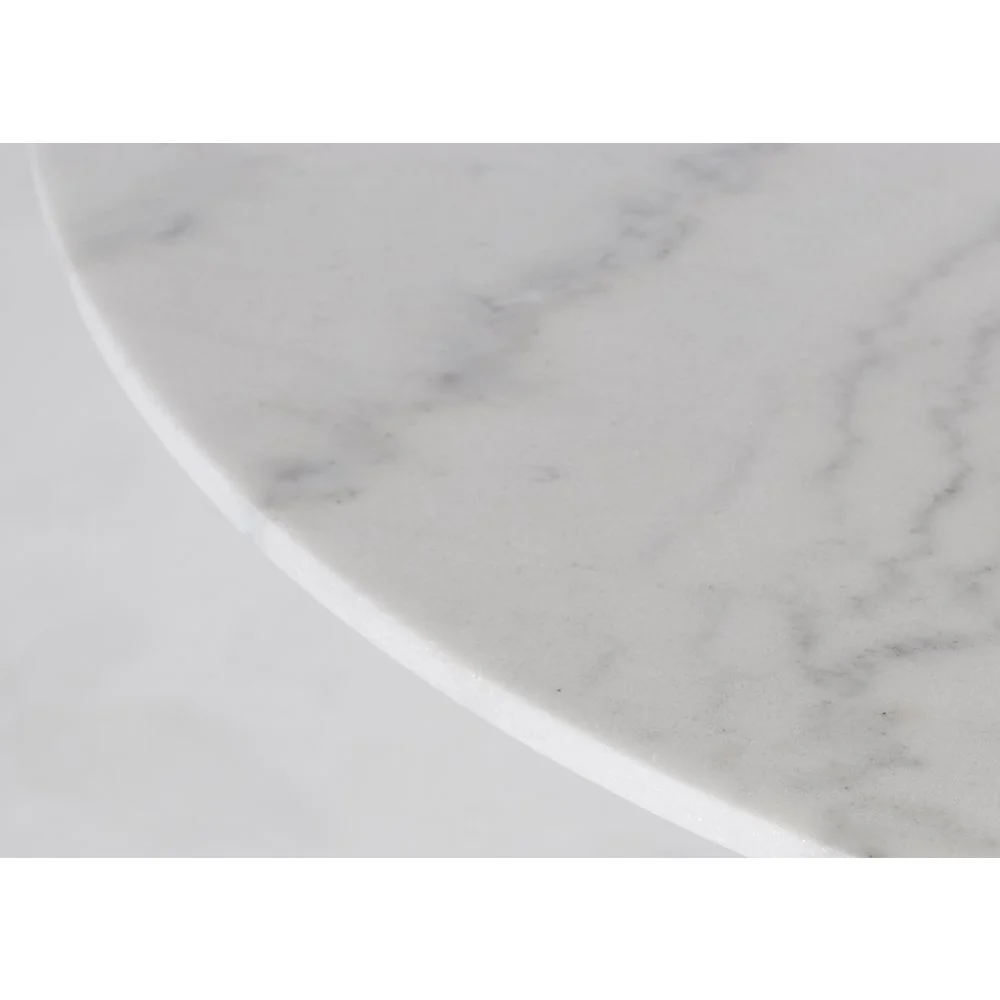 Skånska Möbelhuset Plaza Runt Matbord Ø106 Cm - Vit Marmor/svart Fot 4 Skånska Möbelhuset Plaza Runt Matbord Ø106 Cm - Vit Marmor/svart Fot - Bild 2