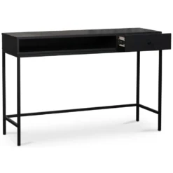 Skånska Möbelhuset Stilo V.2 Skrivbord Med Låda 120 Cm Svartbetsad Ek -Stolar affär 3a734c5c61ed2c3be1a453704d6f8dcf60