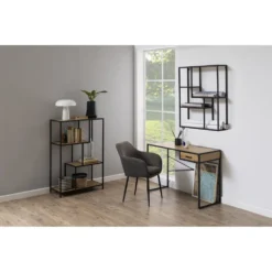 Skånska Möbelhuset Seaford Skrivbord Med Låda 110x45 Cm - Ek/svart -Stolar affär 3a841646e5545853a2c8b268dcccd64bbe