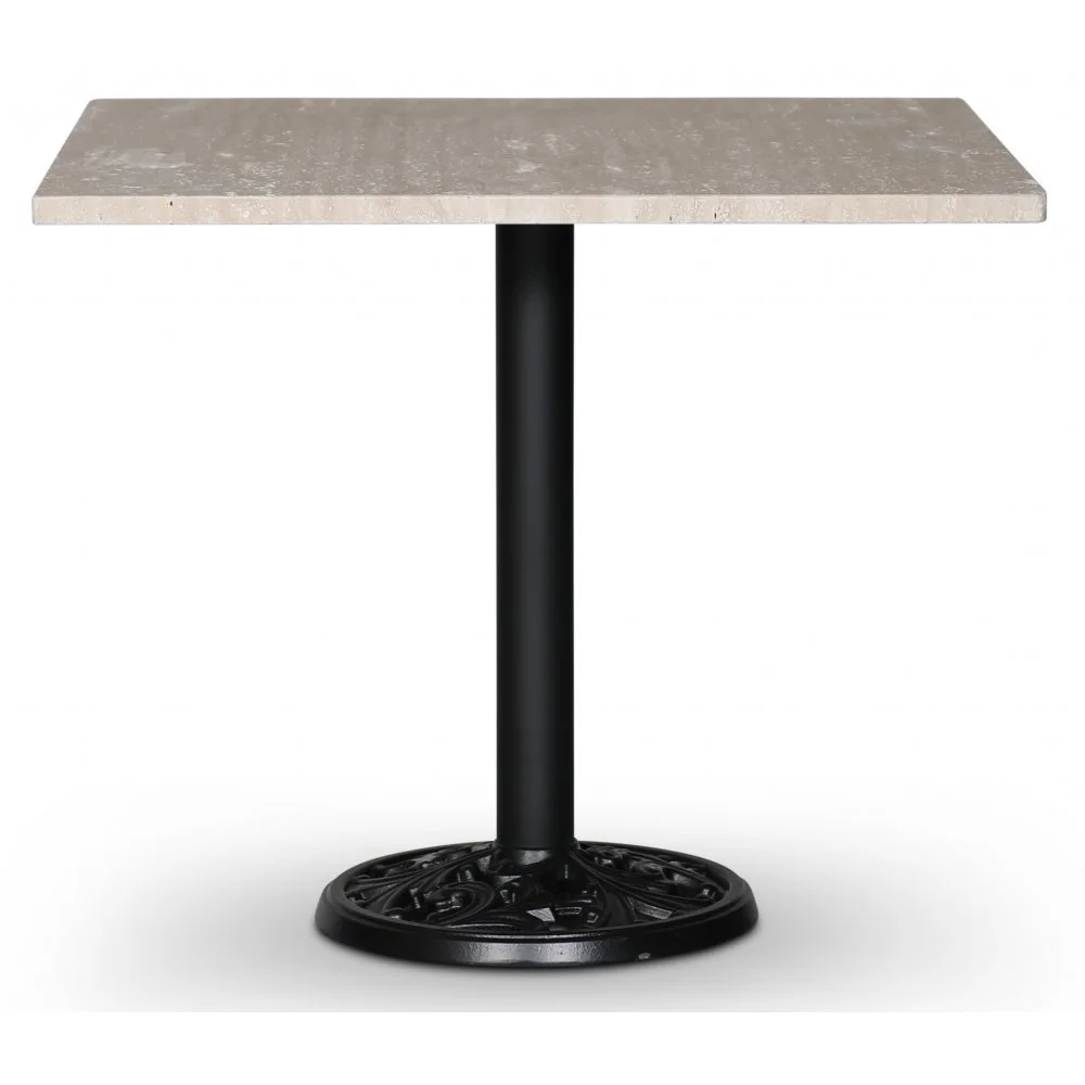 Skånska Möbelhuset Flair Matbord 90x90 Cm - Svart Mystery E84 Fot / Travertin Sten 3 Skånska Möbelhuset Flair Matbord 90x90 Cm - Svart Mystery E84 Fot / Travertin Sten