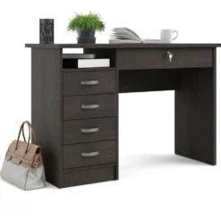 Skånska Möbelhuset Function Plus Skrivbord Med 4 Lådor 109,3 X 48,5 Cm - Mörkbrun -Stolar affär 3d87afd799fb918b52f3e38dcb3685ad57