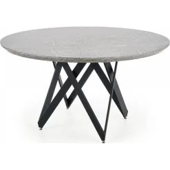 Skånska Möbelhuset Orcan Runt Matbord Ø140 Cm - Grå Marmor/svart -Stolar affär 3e4ff4a1d4ce36e3b77a369ea0522c4b6e