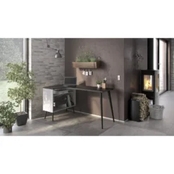 Skånska Möbelhuset Oslo Skrivbord 145 X 81 Cm - Vit/svart -Stolar affär 3eaf73bd5b5672b26d33df8c77ac5b90a7