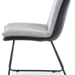 Skånska Möbelhuset Veronika Matstol - Ljusgrå/svart (Tyg/PU) -Stolar affär 3fbd9d1181dca46efe5a83b1d0267f1ccf