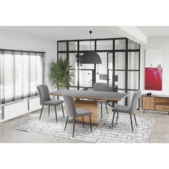 Skånska Möbelhuset Viggen Matbord 140-180 Cm - Mörkgrå/ek -Stolar affär 41671e47be9178515d68d7cbab50e89c54