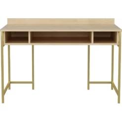 Skånska Möbelhuset Alma Skrivbord 120 X 60 Cm - Guld/ek -Stolar affär 418281bf7e36b637fc60cea2388f36182d