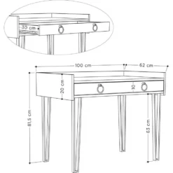 Skånska Möbelhuset Sponge Skrivbord 100x62 Cm - Ek -Stolar affär 41c6b2aedaee240679aa0f097379d332a6
