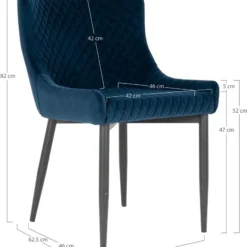 HOUSE NORDIC Boston Matstol - Mörkblå/svart -Stolar affär 423766644560f5289b48a551e493632081