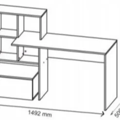 Skånska Möbelhuset Myles Skrivbord 149x50 Cm - Ek/antracit -Stolar affär 4373cc7082fe1f69b78cbdb2521bb53584