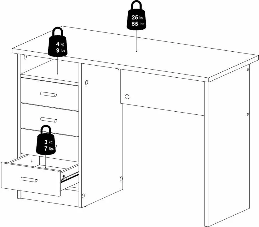 Skånska Möbelhuset Function Plus Skrivbord 110 X 48,5 X 76 Cm - Vit 13 Skånska Möbelhuset Function Plus Skrivbord 110 X 48,5 X 76 Cm - Vit - Bild 11