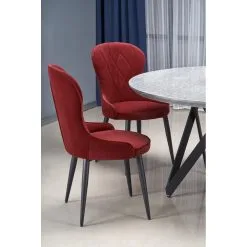 Skånska Möbelhuset Orcan Runt Matbord Ø140 Cm - Grå Marmor/svart -Stolar affär 45f058d1b066645d6b8e07de261671e775