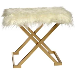 Skånska Möbelhuset Sittpall New York 60 Cm - Guld / Vit