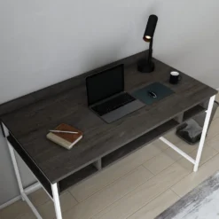 Skånska Möbelhuset Alma Skrivbord 120 X 60 Cm - Vit/mörkgrå -Stolar affär 4734f35567dba81717aca6c5fcd9278ba6