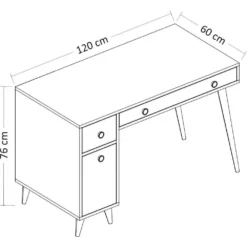 Skånska Möbelhuset Inert Skrivbord 120x60 Cm - Vit/ek -Stolar affär 476657603e90f560e6e9c67d3fdf5600d9