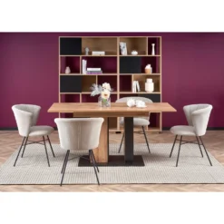 Skånska Möbelhuset Weber Matbord 125-170 Cm - Wotan Ek/svart -Stolar affär 4855e1c8c3c70db6a5fd27d394ac293d43