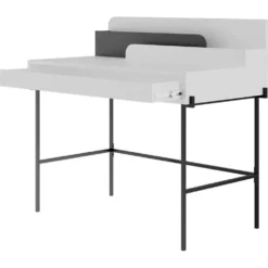 Skånska Möbelhuset Leila Skrivbord 108x60 Cm - Vit/antracit -Stolar affär 48ddbafc4f119188577b606a5593d8bcd0