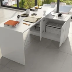 Skånska Möbelhuset Basta Hörnskrivbord 130x105 Cm - Vit -Stolar affär 4926c834b1ce18113325ff7bc64f3f561e