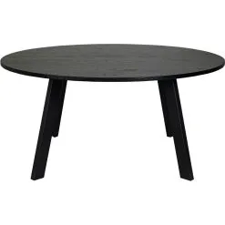 Skånska Möbelhuset Freddy Matbord Runt 155 Cm - Svart Ekfanér/svart Metall