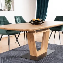 Skånska Möbelhuset Santiago Matbord 160-220 Cm - Ek/svart -Stolar affär 49e8bf7142c35aa69b324bd96f97acd6ce