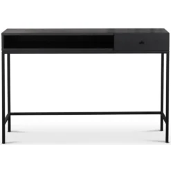 Skånska Möbelhuset Stilo V.2 Skrivbord Med Låda 120 Cm Svartbetsad Ek