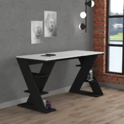 Skånska Möbelhuset Papillon Skrivbord 140x60 Cm - Vit/antracit