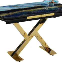 Skånska Möbelhuset Camli Matbord 120-180 Cm - Guld/svart