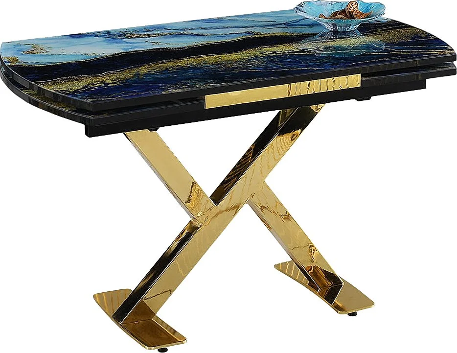 Skånska Möbelhuset Camli Matbord 120-180 Cm - Guld/svart 3 Skånska Möbelhuset Camli Matbord 120-180 Cm - Guld/svart