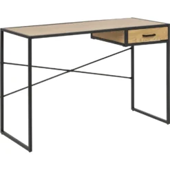 Skånska Möbelhuset Seaford Skrivbord Med Låda 110x45 Cm - Ek/svart -Stolar affär 4c47affec6aa1ff843f950381e02a71566 1