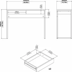 Skånska Möbelhuset Function Plus Skrivbord 101,6 X 40 X 76,5 Cm - Vit 23 Skånska Möbelhuset Function Plus Skrivbord 101,6 X 40 X 76,5 Cm - Vit -Stolar affär 4da73164643e361a1d0c6b1a4e56ffc0cb