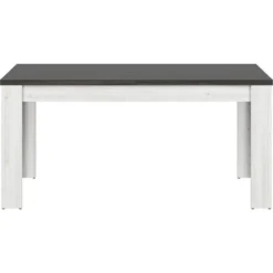 Skånska Möbelhuset Hesen Matbord 160-200 X 90 Cm - Vit/svart -Stolar affär 4e94b03b5bb2b141aa0baab592122317af