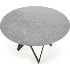 Skånska Möbelhuset Orcan Runt Matbord Ø140 Cm - Grå Marmor/svart -Stolar affär 4f0f4cc295c37a6f63426d92651a08e767