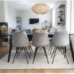 HOUSE NORDIC Oslo Matstol - Grå/svart -Stolar affär 50e49b797ad96f2bd20a7542ee562c6bcd