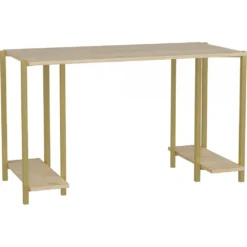 Skånska Möbelhuset Academy Skrivbord 125,2 X 60 Cm - Guld/ek