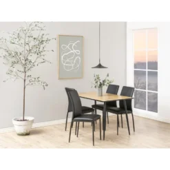 Skånska Möbelhuset Demina Matstol - Svart PU -Stolar affär 5364abe2ebafd8225fcf0e64d3957b9e89