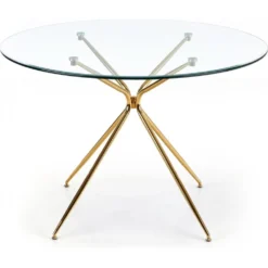 Skånska Möbelhuset Capo Matbord Ø110 Cm - Guld -Stolar affär 542765e74f4aebf4721adbb8fcd1bf0dc8