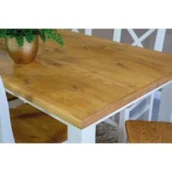 Skånska Möbelhuset Vimle Matbord 160 Cm - Brun/vit -Stolar affär 5490e20c9cdc3135428a1516d6b9d41774