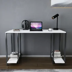 Skånska Möbelhuset Academy Skrivbord 125,2 X 60 Cm - Svart/vit -Stolar affär 54fec935f6f88b0c7006e8b4e08b0256f7